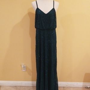 Adrianna Papell Long Beaded Gown